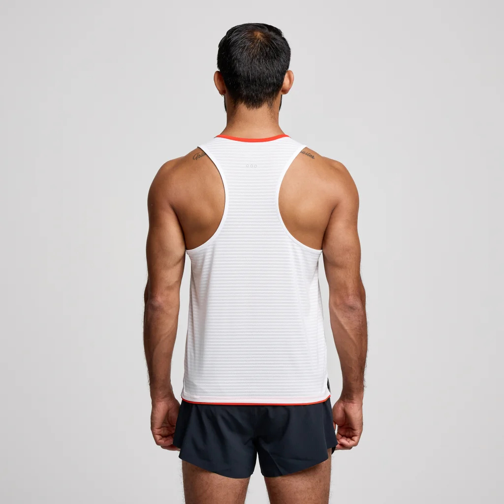 Saucony Kinvara Tank Men's T-Shirt SAM800364-WH Saucony Greece
